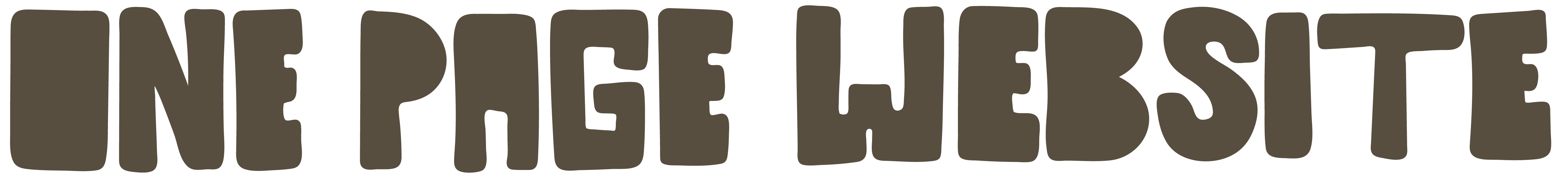 One Page Website